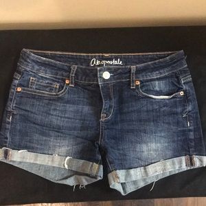 Denim shorts
